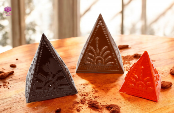 Incense Powder Mould Set - Lt Brown Dk Brown Orange