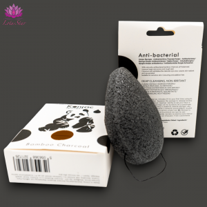 Teardrop Konjac Sponge - Bamboo Charcoal - Anti-bacterial