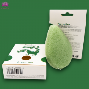 Teardrop Konjac Sponge - Green Tea - Protective