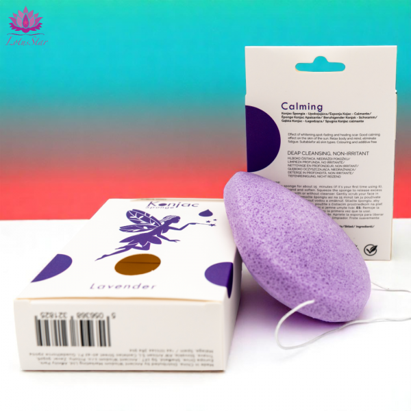 Teardrop Konjac Sponge - Lavender - Calming - Image 2