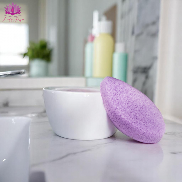 Teardrop Konjac Sponge - Lavender - Calming - Image 3