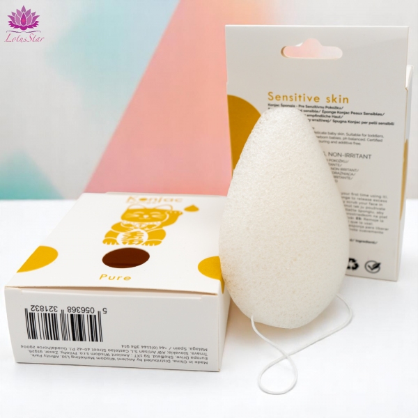 Teardrop Konjac Sponge - Natural - Sensitive skin - Image 2