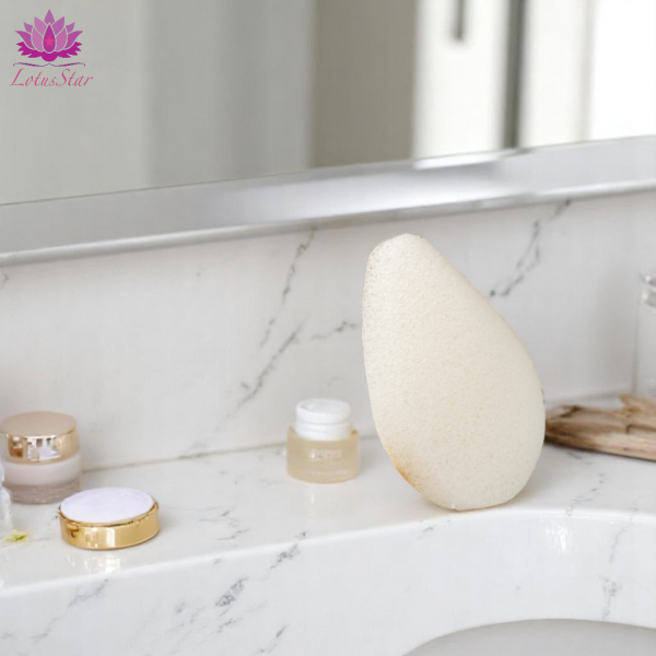Teardrop Konjac Sponge - Natural - Sensitive skin - Image 3