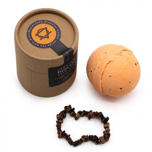 Crystal Jewellery Bath Bomb - Tiger Eye & Orange & Mandarin
