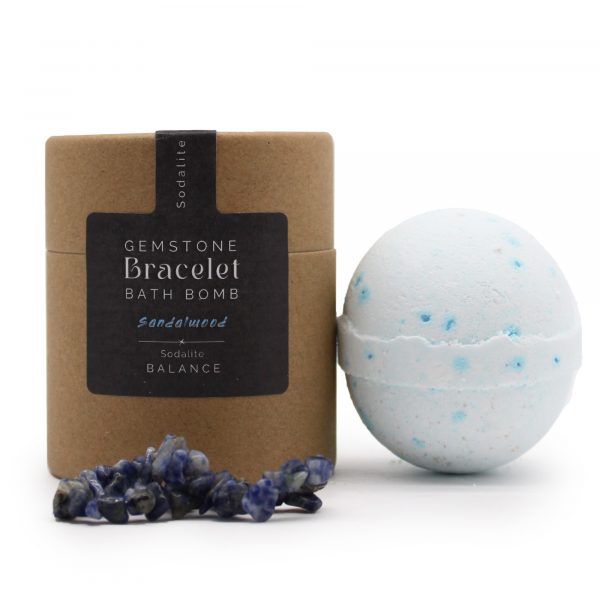 Crystal Jewellery Bath Bomb - Sodalite & Sandalwood - Image 2
