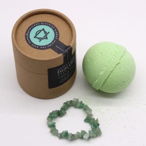 Crystal Jewellery Bath Bomb - Green Aventurine & Lemon & Lime