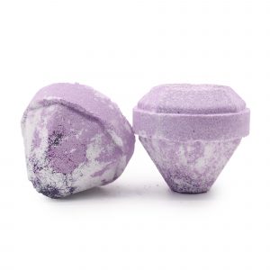 Gemstone Bath Bomb - White & Purple - Extreme Fragrance