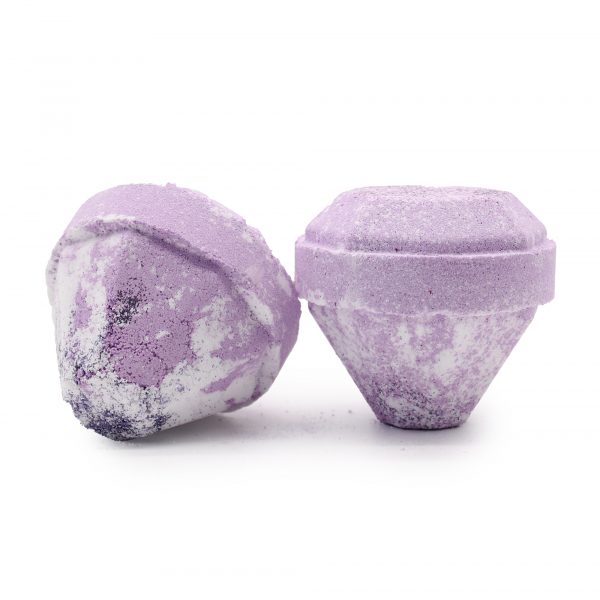 Gemstone Bath Bomb - White & Purple - Extreme Fragrance