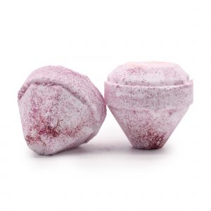 Gemstone Bath Bomb - White & Red - Very Berry