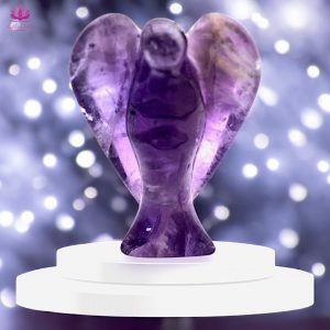 Handcrafted Gemstone Angel -  Amethyst (50mm)