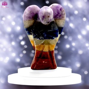 Handcrafted Gemstone Angel - Seven Chakra Bonded (50mm)