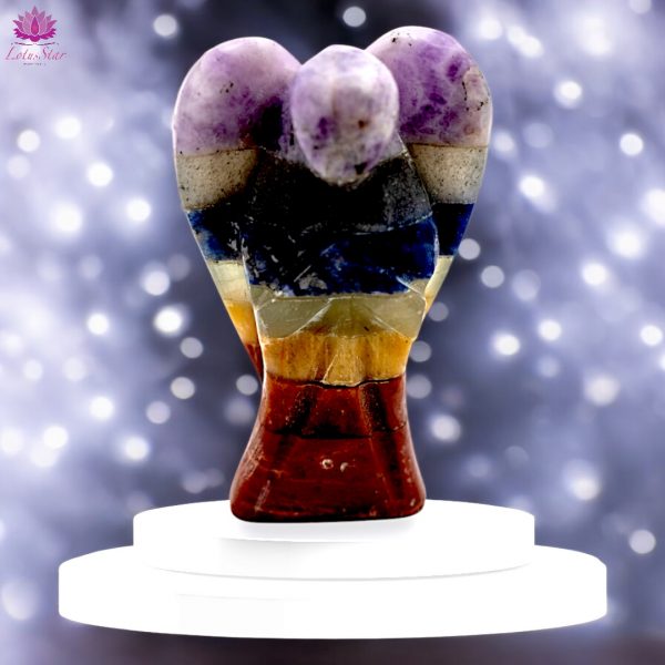 Handcrafted Gemstone Angel - Seven Chakra Bonded (50mm)