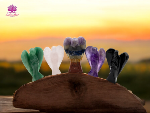 Handcrafted Gemstone Angel -  Amethyst (50mm) - Image 2