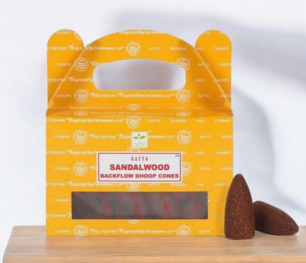 Satya Backflow Dhoop Cones - Sandalwood
