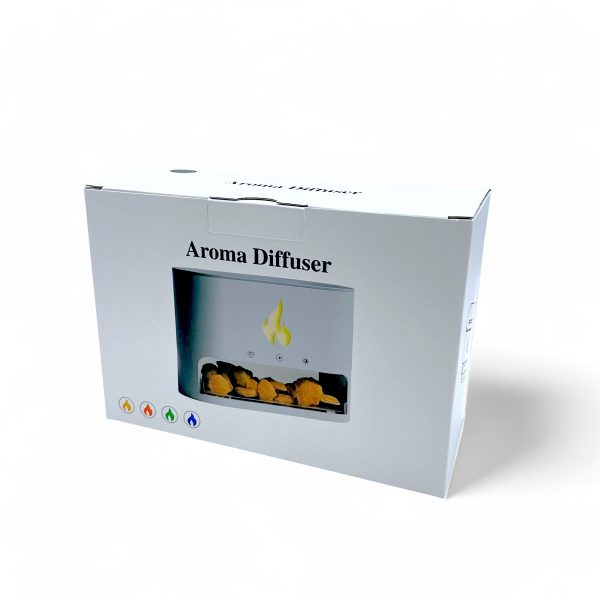 Blaze Aroma Diffuser - Himalayan Salt Chamber - USB-C - Flame Effect (Salt included) - Image 2