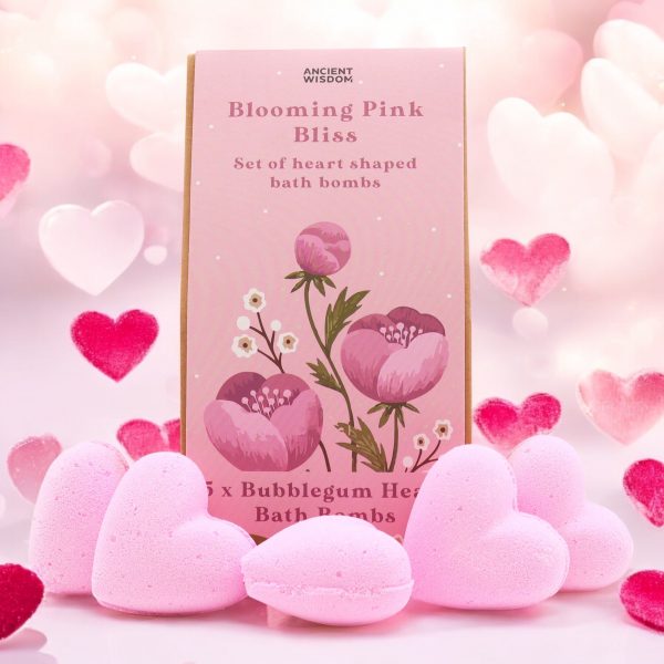 Blooming Pink Bliss Bath Heart Gift Set - Bubblegum