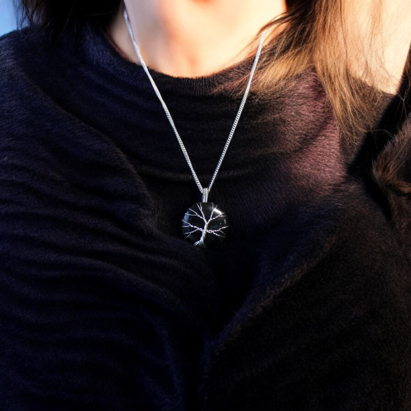 Tree of Life Gemstone Necklace - Black Onyx - Image 2
