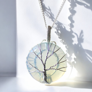 Tree of Life Gemstone Necklace - Opalite