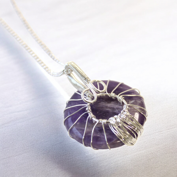 Tree of Life Gemstone Necklace - Amethyst - Image 3