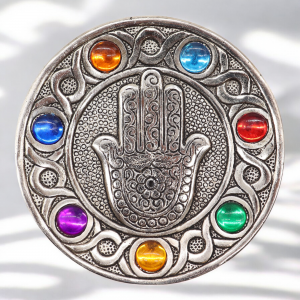 Seven Chakra Hamsa Incense Holder  - 11.5cm