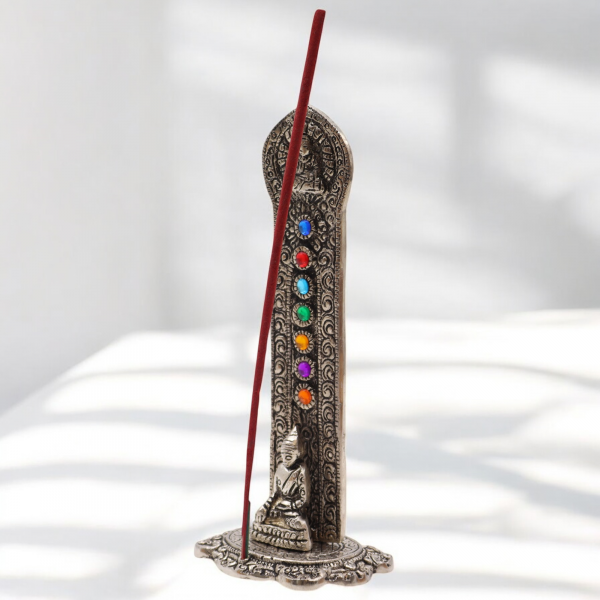 7 Chakra Tower Buddha Incense Holder  - 16x6x7cm