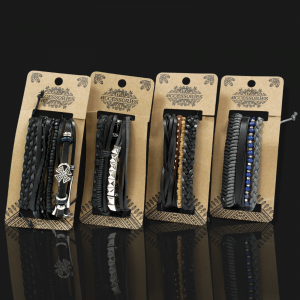 Men's Bracelet Set - Black & Macho (asst)