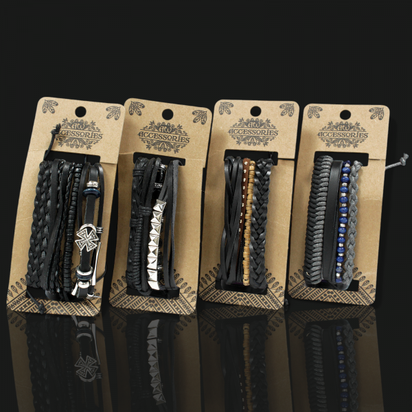 Men's Bracelet Set - Black & Macho (asst)