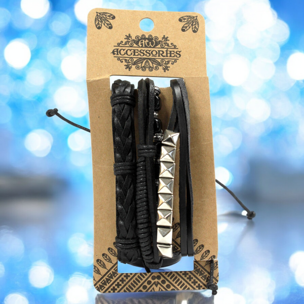 Men's Bracelet Set - Black & Macho (asst) - Image 2