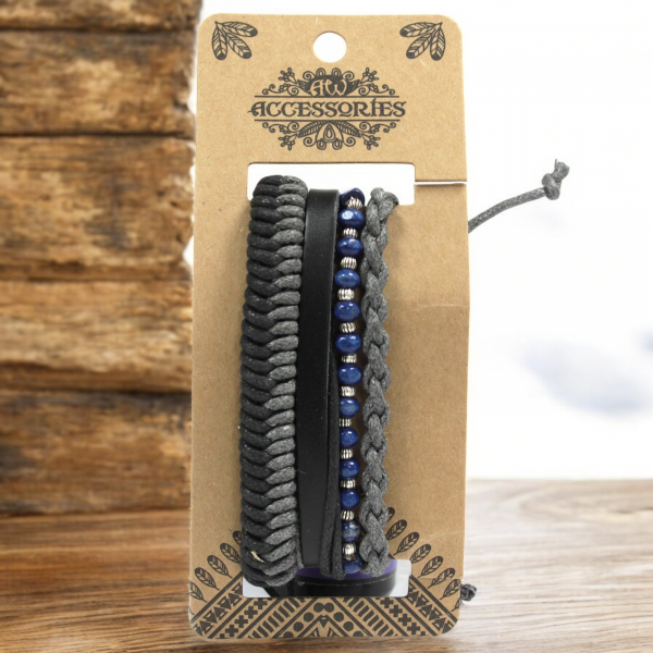 Men's Bracelet Set - Black & Macho (asst) - Image 4