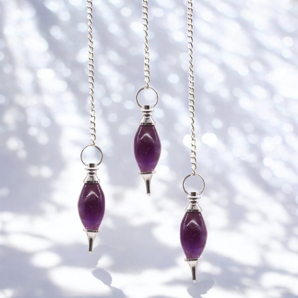 Lingam Shaped Pendulum - Amethyst - Image 2