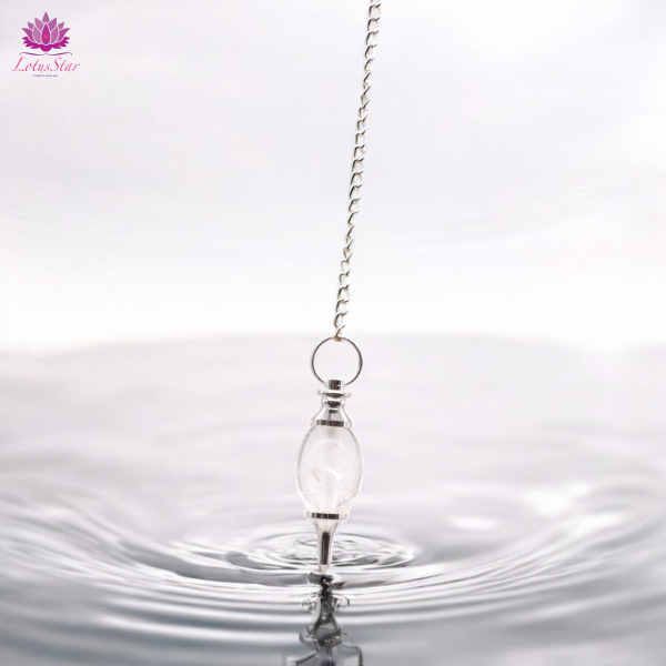 Lingam Shaped Pendulum - Rock Quartz