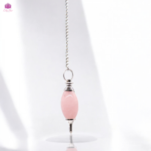 Lingam Shaped  Pendulum - Rose Quartz