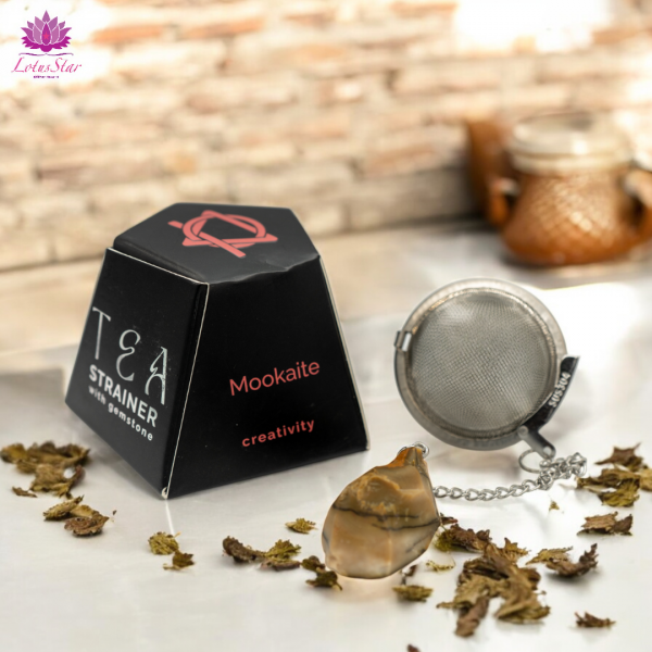 Raw Crystal Gemstone Tea Strainer - Mookaite