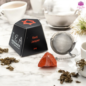 Raw Crystal Gemstone Tea Strainer - Red Jasper
