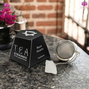 Raw Crystal Gemstone Tea Strainer - Rock Quartz