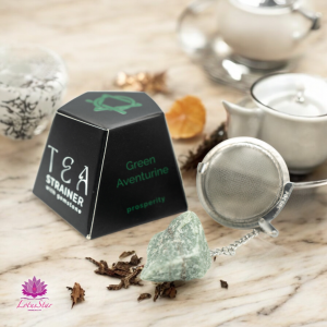 Raw Crystal Gemstone Tea Strainer - Green Aventurine