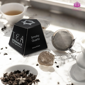 Raw Crystal Gemstone Tea Strainer - Smoky Quartz