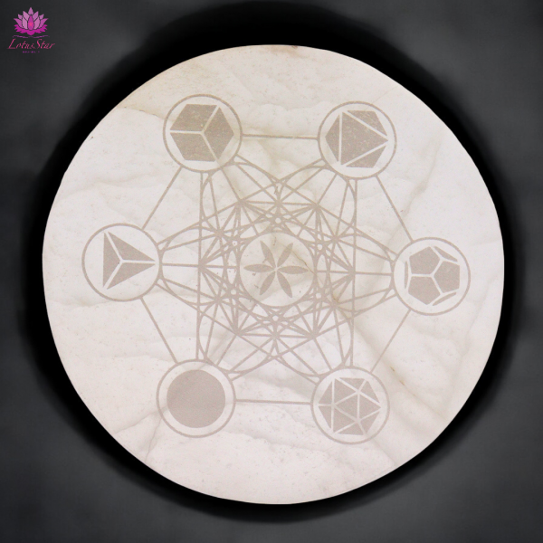 Large Charging Plate - Sacred Geometry (18cm)