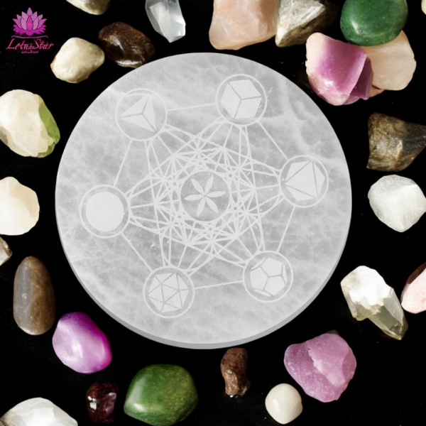 Large Charging Plate - Sacred Geometry (18cm) - Image 3