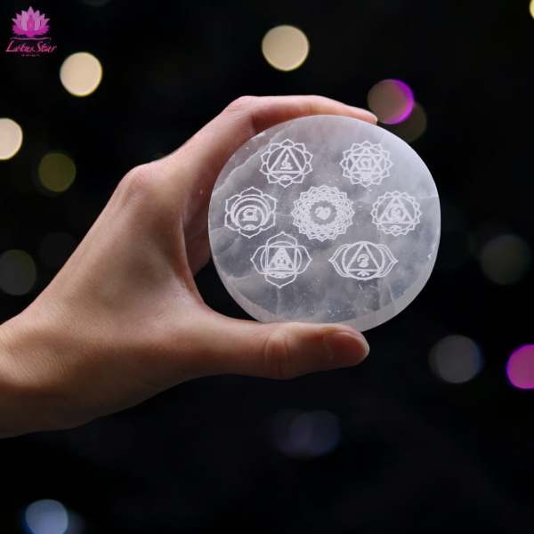 Small Charging Plate 8cm - Chakra Design - Image 2