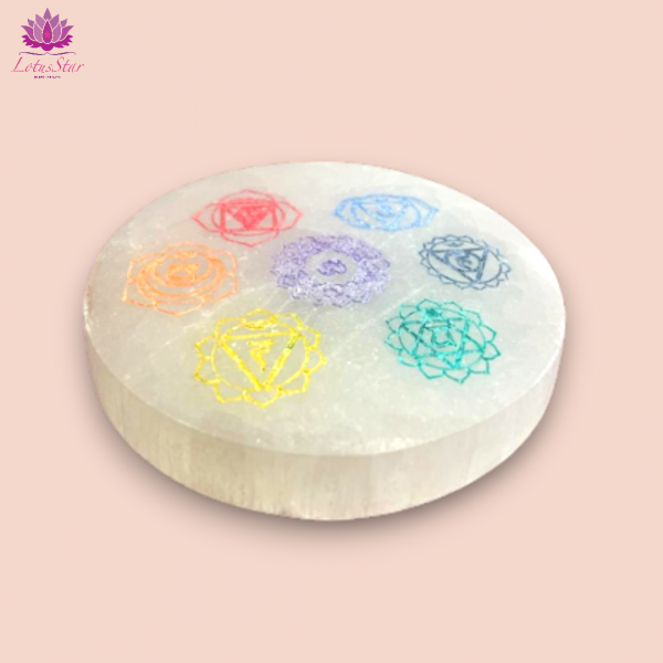 Small Charging Plate 8cm - Chakra Design - colour - Image 2