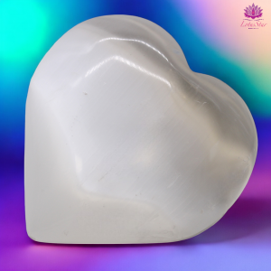 Selenite Heart - 10 cm Plain