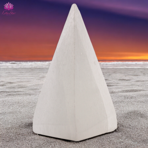 Selenite Pyramid - 10 cm Plain