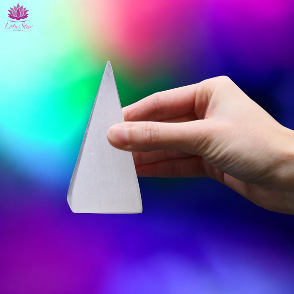 Selenite Pyramid - 10 cm Plain - Image 2