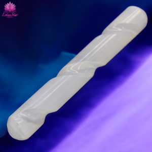 Selenite Spiral Wand - 16 cm Round Both Ends