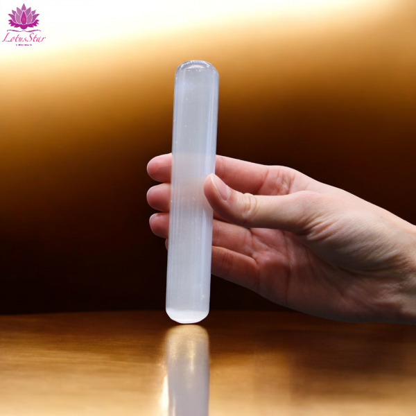 Selenite Wand - 16 cm Round Both Ends - Image 3