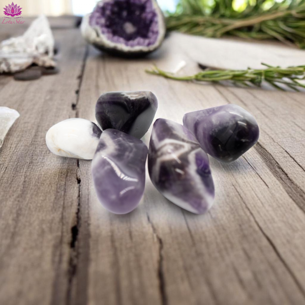 Amethyst Banded (Grade C) - Large -Tumblestone - Image 3
