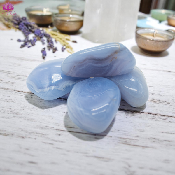 Blue Lace Agate - Large - Tumblestone - Image 3