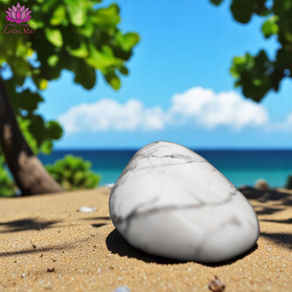 White Howlite - Large - Tumblestone - Image 2