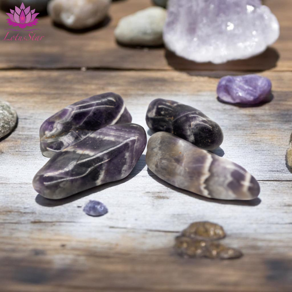 Chevron Amethyst - Medium - Tumblestone - Image 3